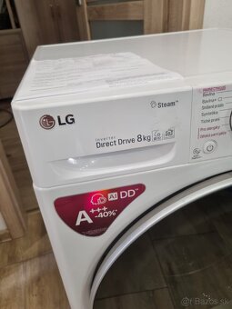 Predám LG 8kg parnú práčku plnenú spredu - 2