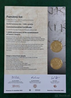 Pamätný list 100 Euro - 2
