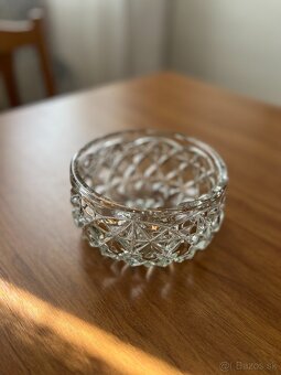 Sklenený starožitný popolník – cca 50 rokov - 2