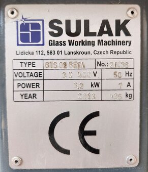Vertikálna brúska na sklo SULAK - 2