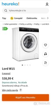 Lord W15 - Automatická práčka - 2