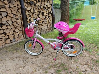 Detský bicykel BTWIN ružový s príslušenstvom - 2