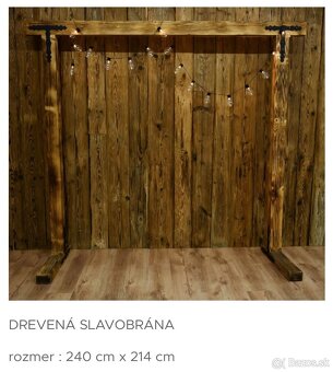 Drevená slavobrána na prenájom - 2