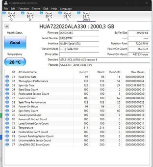 Hitachi Ultrastar HVA722020ALA330 2TB 7200rpm SATA 3Gbps 3.5 - 2