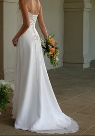 Svadobné šaty veľkosť 36-38, biele - 2
