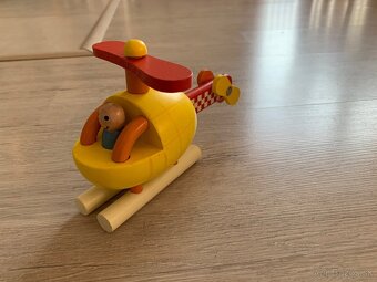 3D Janod magneticka drevena skladacka,helikoptera - 2