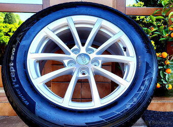 elektróny R17 5x112, pneu 225/60, orig. Audi A6, TOP - 2