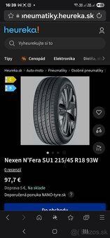 Letne pneumatiky 215/45 r18 dot2024 - 2