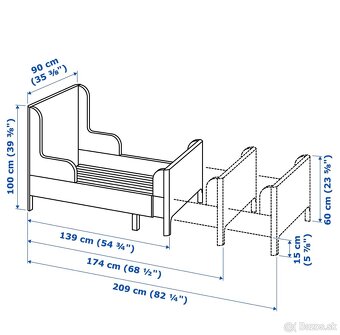 Detská rastúca posteľ IKEA Busunge - 2