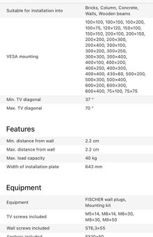 Zavesny ram TV na stenu - 2