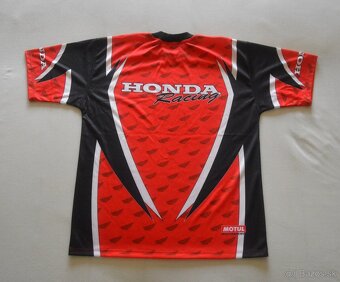 Honda kvalitné tričko červené čierne - 2