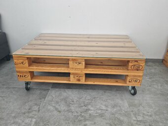 Konferenčný stolík +TV stolík z paliet - 2