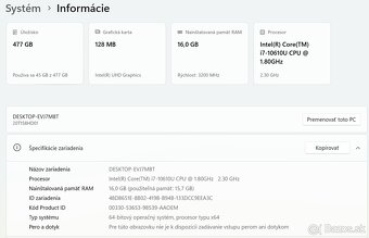 Lenovo Thinkpad T14s gen 1 - záruka - 2