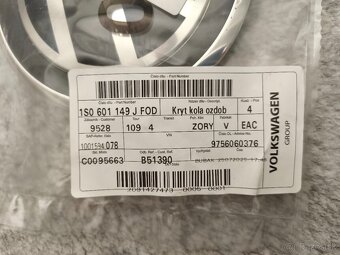 Predam original kryty kolies 1S0 601 149 J FOD GTI UP - 2