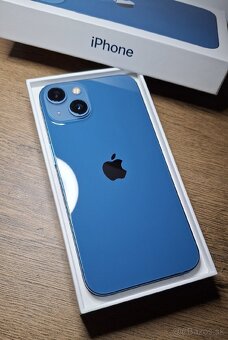 Iphone 13 Blue 128GB, AKO NOVÝ,  NOVÁ BAT.100% - 2