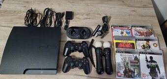 Sony PlayStation 3 320GB + Pohybový ovládač + 6 Hier - 2
