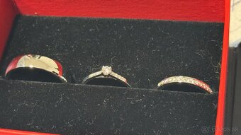 Diamantové prstene, obrúčky + zásnubný, - 2