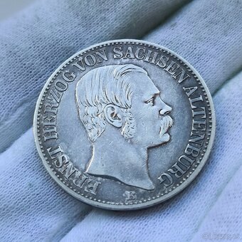 Strieborný Toliar 1869 B – Nemecko -Sasko - Vzácny - 2