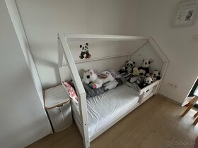 Domčeková postel Benlemi s matracom biela - 2