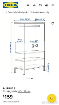 Skriňa Busunge Ikea ružová - 2