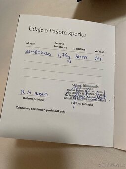 Diamantový prsteň s bielym zlatom - 2