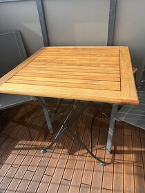 Drevený stôl plus 2 stoličky - 2