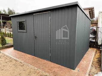 Moderný záhradný domček s prístreškom - 2