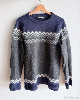 Vlnený sveter Fjallraven Ovik Knit Sweater M Arctic Green - 2