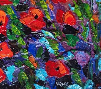 NOLAC - Vlčie maky v Provensálsku olejomaľba - 2