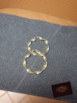 Pozlátené Náušnice kruhy 5cm - 2
