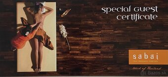 Sabai poukaz - 30% zľava - 2