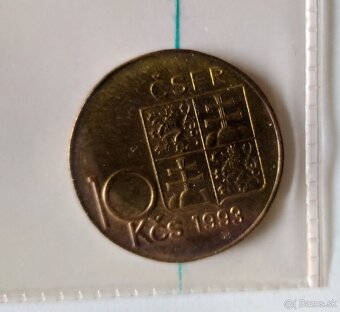 10 Kčs 1993 Štefaník,Chyboražba, POOTOČENY RUB. - 2