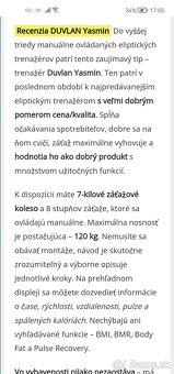 Duvlan yasmin elipticky trenazer - 2