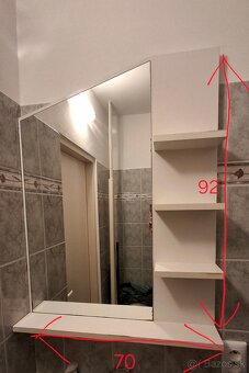 Polička so zrkadlom do kúpeľne - 2