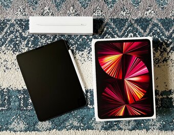 Apple iPad Pro 11" M1 128 GB + Apple Pencil + obaly - 2