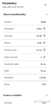 Stolný Ventilator 30cm - 2