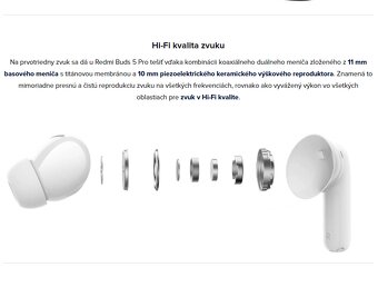 XIAOMI Redmi Buds 5 Pro biele - 2