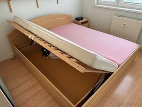 Manželská posteľ 180cmx200cm aj s matracmi - 2