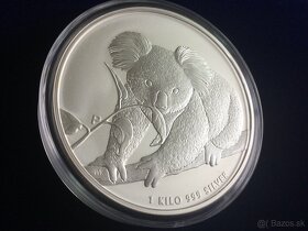 1 kg stříbrná mince koala 2010 - originál - 2