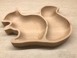 Drevená miska v tvare veveričky - 2
