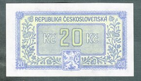 Staré bankovky 20 kčs 1945 bezvadný stav - 2