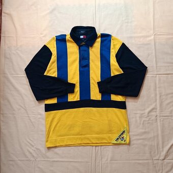 Tommy Hilfiger vintage 90s pruhovaná polokošeľa dlhý rukáv M - 2