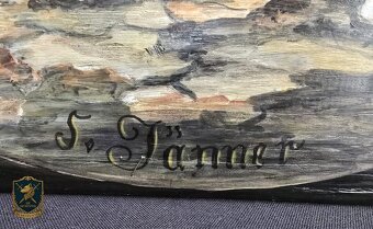 Ručne maľovaný strelecký terč – "Jänner" (január). - 2