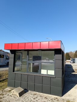 Červeno antracitový Dizajnový Mobilný kontajner 3,5 x 2,5 m - 2