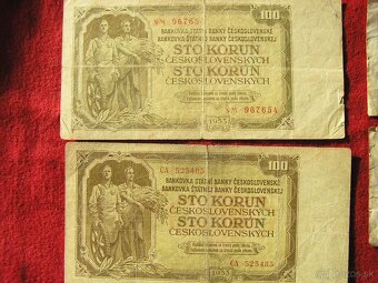 ČESKOSLOVENSKÉ BANKOVKY: 1953 neperforované - 2