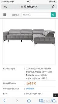 Elektricky rohový gauč - 2