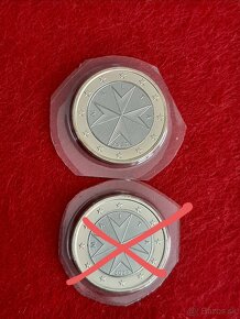 Malta 1€ mince, obehový vzor - 2