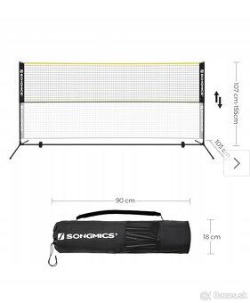 Bedbintonova siet 500cm nastavitelna - 2