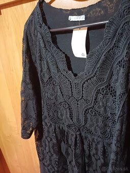 Cierne cipkovane saty pre moletky xxxl - 2
