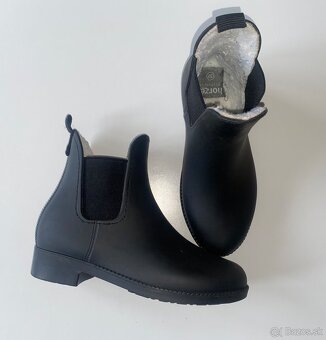 Horse - Cierne zateplene gumaky velkost 32 (19 cm) - 2